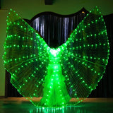 LED Isis Wings Belly Dance Performance Accessory With Sticks and Bag