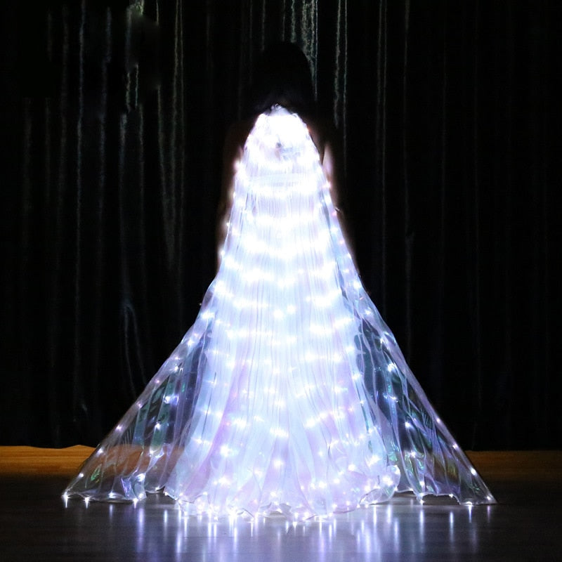 LED Isis Wings Belly Dance Performance Accessory With Sticks and Bag