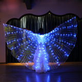 LED Isis Wings Belly Dance Performance Accessory With Sticks and Bag
