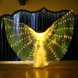 LED Isis Wings Belly Dance Performance Accessory With Sticks and Bag