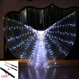 LED Isis Wings Belly Dance Performance Accessory With Sticks and Bag