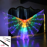 LED Isis Wings Belly Dance Performance Accessory With Sticks and Bag