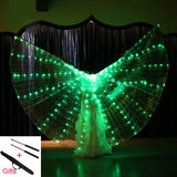 LED Isis Wings Belly Dance Performance Accessory With Sticks and Bag