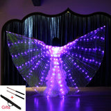 LED Isis Wings Belly Dance Performance Accessory With Sticks and Bag