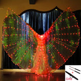 LED Isis Wings Belly Dance Performance Accessory With Sticks and Bag