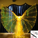 LED Isis Wings Belly Dance Performance Accessory With Sticks and Bag