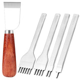 Leather Craft Tools Kit Hand Sewing Stitching Punch Carving Work Saddle Set Accessories DIY Tool Set