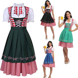 Oktoberfest Beer Maiden Costume Dirndl Plaid Beer Fest Hansel and Gretel