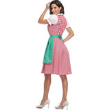 Oktoberfest Beer Maiden Costume Dirndl Plaid Beer Fest Hansel and Gretel