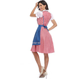 Oktoberfest Beer Maiden Costume Dirndl Plaid Beer Fest Hansel and Gretel