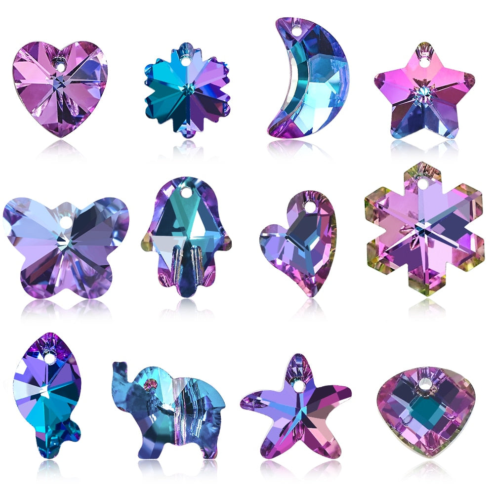 Violet Rainbow Jewellery Making Glass Crystals