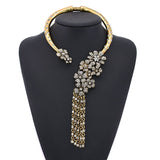 Glass Crystal Open Chokers Necklaces