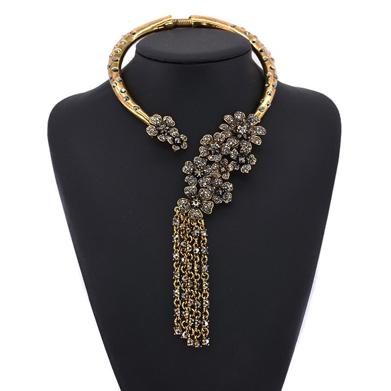 Glass Crystal Open Chokers Necklaces