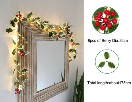 Ivy Eucalyptus Leaves Garland Led String Fairy Lights