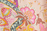 Boho Vintage Peacock Floral Print Short Kimono Jacket