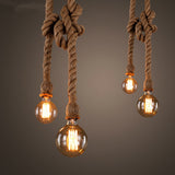 Hemp Rope Pendant Lights Industrial Hanging Lamp Light Fixtures