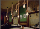 Hemp Rope Pendant Lights Industrial Hanging Lamp Light Fixtures