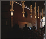Hemp Rope Pendant Lights Industrial Hanging Lamp Light Fixtures