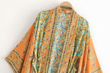 Sunshine Cocktails Cotton Boho Kimono Beach Cover Up