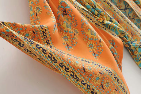 Sunshine Cocktails Cotton Boho Kimono Beach Cover Up