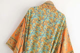 Sunshine Cocktails Cotton Boho Kimono Beach Cover Up