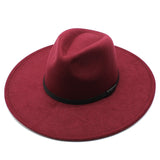 Unisex Wool Fedora Hat with Extra Wide Brim