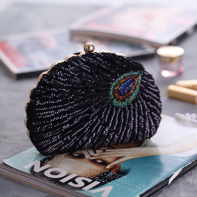 Peacock Clutch Bag Sequin Purses Clutch Handbags Evening Bag