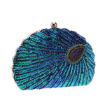 Peacock Clutch Bag Sequin Purses Clutch Handbags Evening Bag
