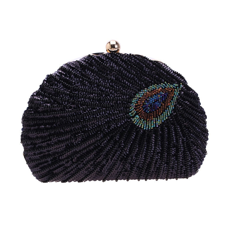 Peacock Clutch Bag Sequin Purses Clutch Handbags Evening Bag