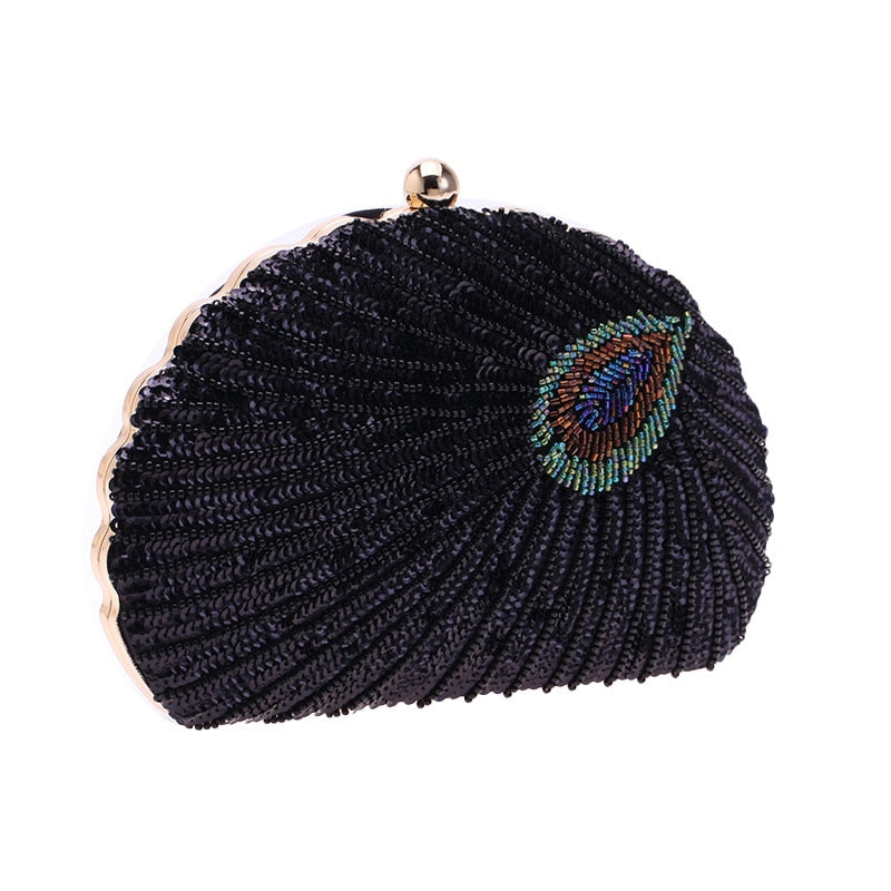 Peacock Clutch Bag Sequin Purses Clutch Handbags Evening Bag