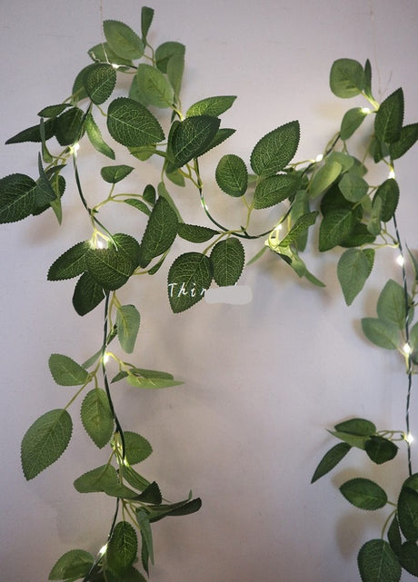 Ivy Eucalyptus Leaves Garland Led String Fairy Lights