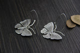 Large Butterfly Drop Earrings 925 Sterling Silver
