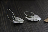 Large Butterfly Drop Earrings 925 Sterling Silver