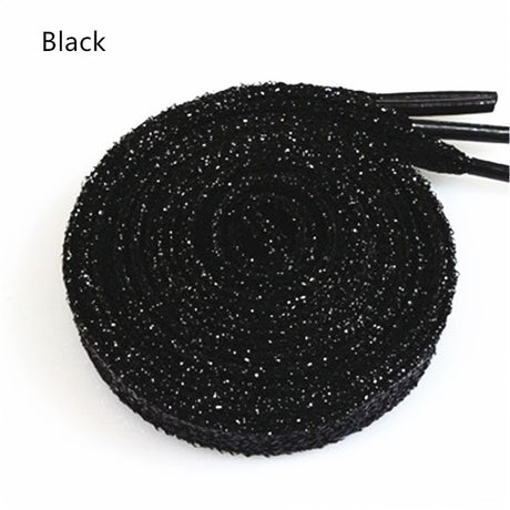 One Pair Glittery Flat Shoelaces 110cm