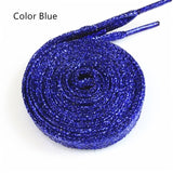 One Pair Glittery Flat Shoelaces 110cm