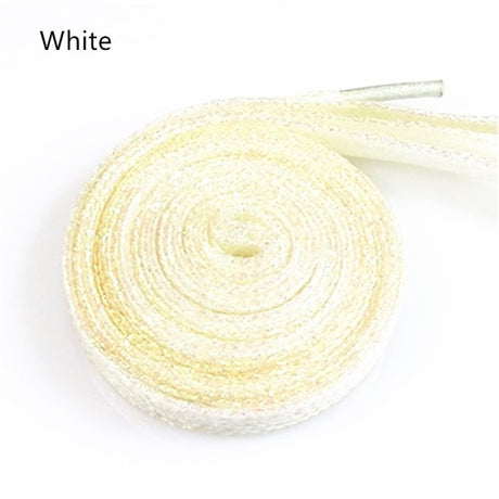 One Pair Glittery Flat Shoelaces 110cm