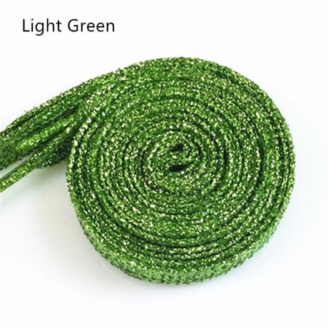 One Pair Glittery Flat Shoelaces 110cm