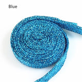 One Pair Glittery Flat Shoelaces 110cm