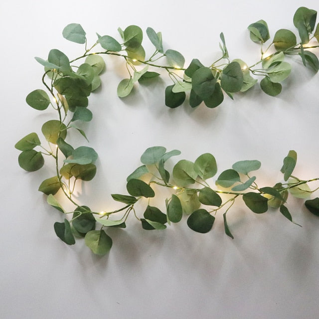 Ivy Eucalyptus Leaves Garland Led String Fairy Lights
