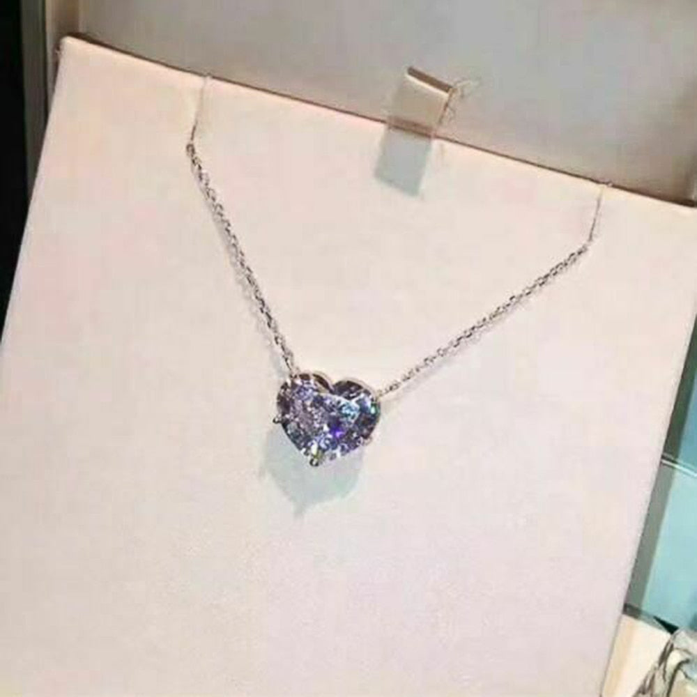Big Heart Pendant Necklaces Six Colours