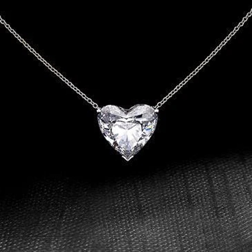 Big Heart Pendant Necklaces Six Colours