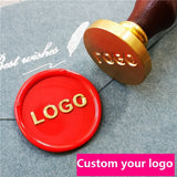 Custom Logo Wax Seal Stamp with Rosewood Handle