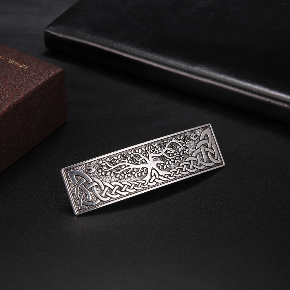 Tree of Life Celtic Knot Barrette Hair Clip