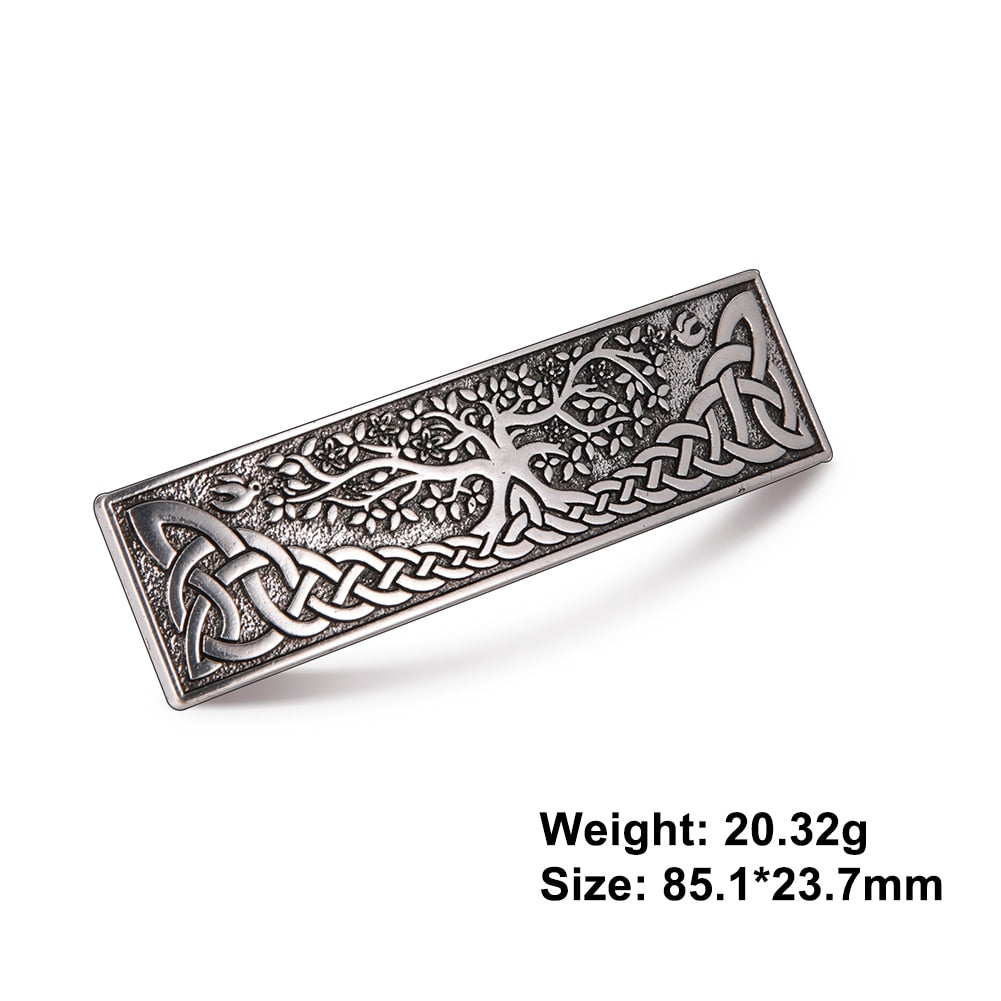 Tree of Life Celtic Knot Barrette Hair Clip
