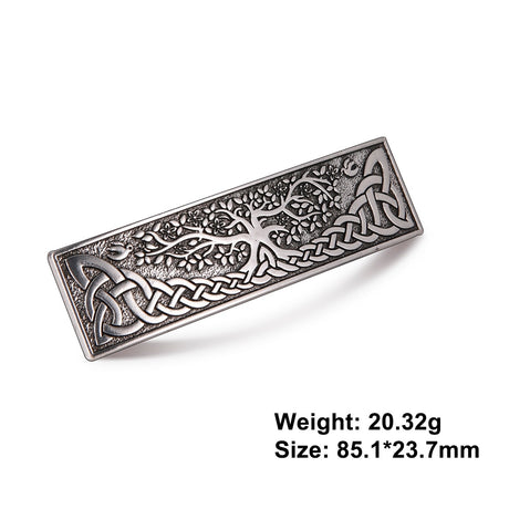 Tree of Life Celtic Knot Barrette Hair Clip