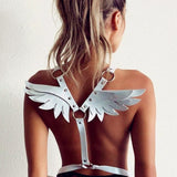 Angel Wing Leather Harness Cage Belts