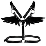 Angel Wing Leather Harness Cage Belts