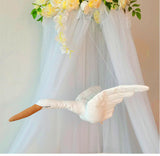 Linen Flying Swan Hanging Stuffed Toy