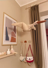Linen Flying Swan Hanging Stuffed Toy