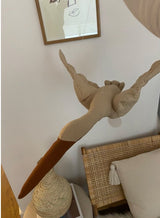 Linen Flying Swan Hanging Stuffed Toy